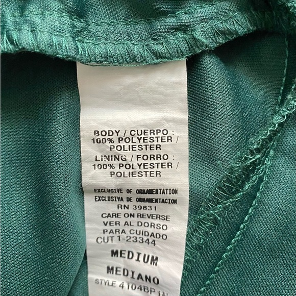 Green Y2K Homecoming Pleated Halter Fit-Flare Cocktail Mini Babydoll Dress Sz M - Picture 8 of 8